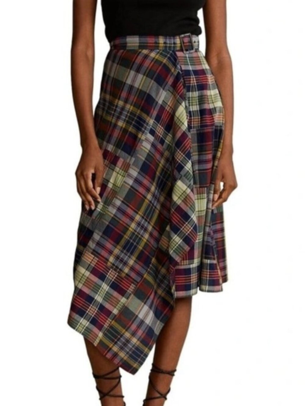 Polo Ralph Lauren Patchwork Cotton Madras Skirt NWT